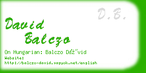 david balczo business card